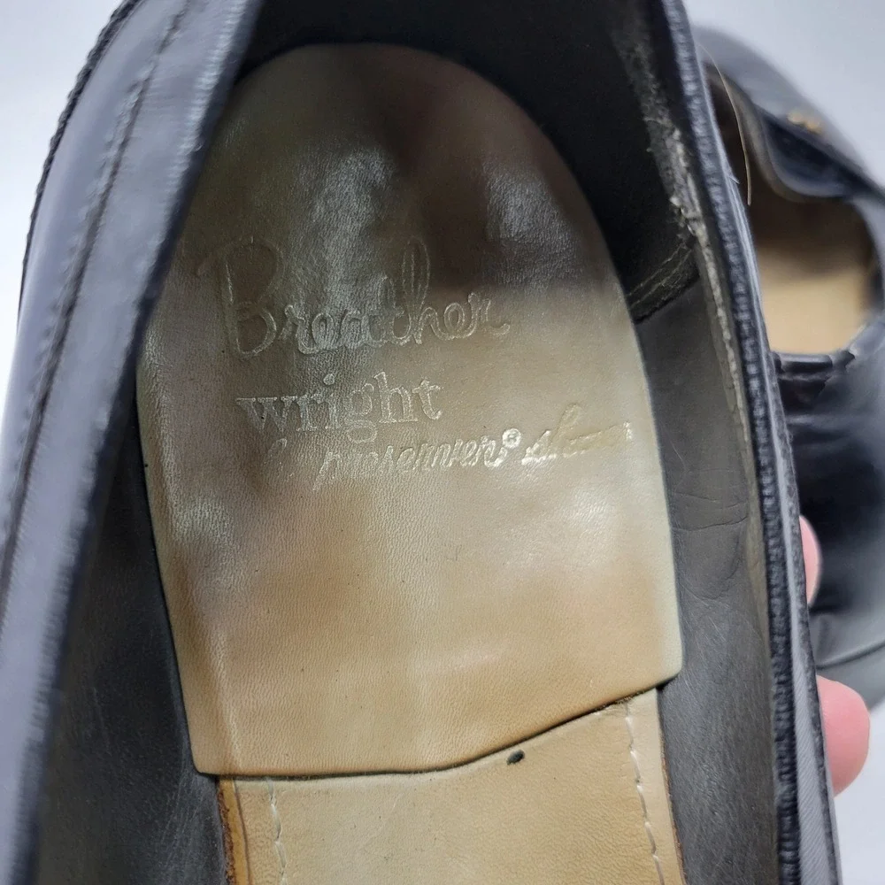 Wright Breather Arch Preserver Mens Black‎ Leather Loafers 10.5 D 802066B USA
